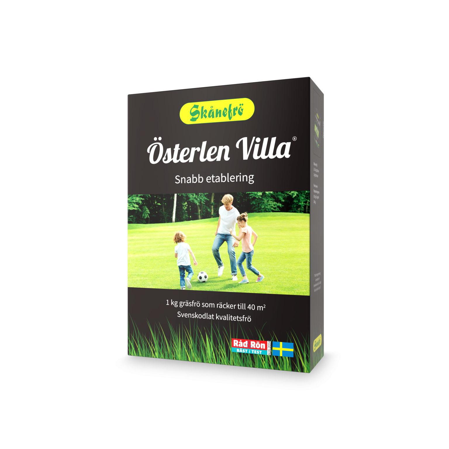 Förpackning med gräsfrö Österlen Villa från Skånefrö.