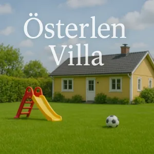 Bild på gräsyta som passar till frösort Österlen Villa.